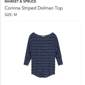 Market & Spruce Corinna Striped Dolman Top
